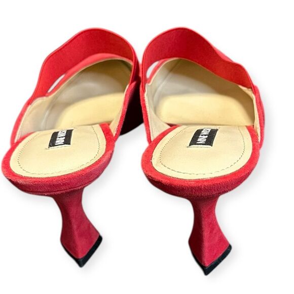 NINE WEST Women’s Red Suede  “Watch It” Pump Size 9.5M - Picture 3 of 7